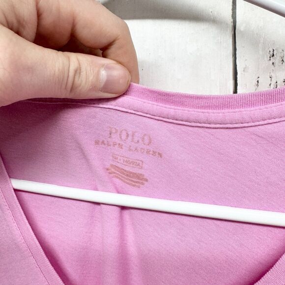 Polo Ralph Lauren Blouse Women Size Medium Logo V-Neck Short Sleeve Tee Shirt - Picture 5 of 5